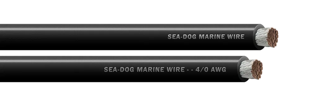 8041010 – SEA DOG Battery Cable, Without Terminal Black Negative 4/0 Gauge Tinned Copper 25 Foot Spool UL/ ABYC Certi...